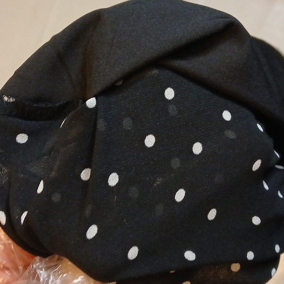 WITCHCRAFT! A size M body con ragged hem dress by JS, black w/white polka dots. - Picture 10 of 14